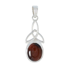 Riyo Beaut Gems Oval Cabochon Brown Tiger Eye Silver Pendant Gift For Wife