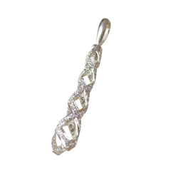 Riyo charmante pierre précieuse ronde à facettes blanc cz 1104 pendentif en argent sterling cadeau pour petite amie