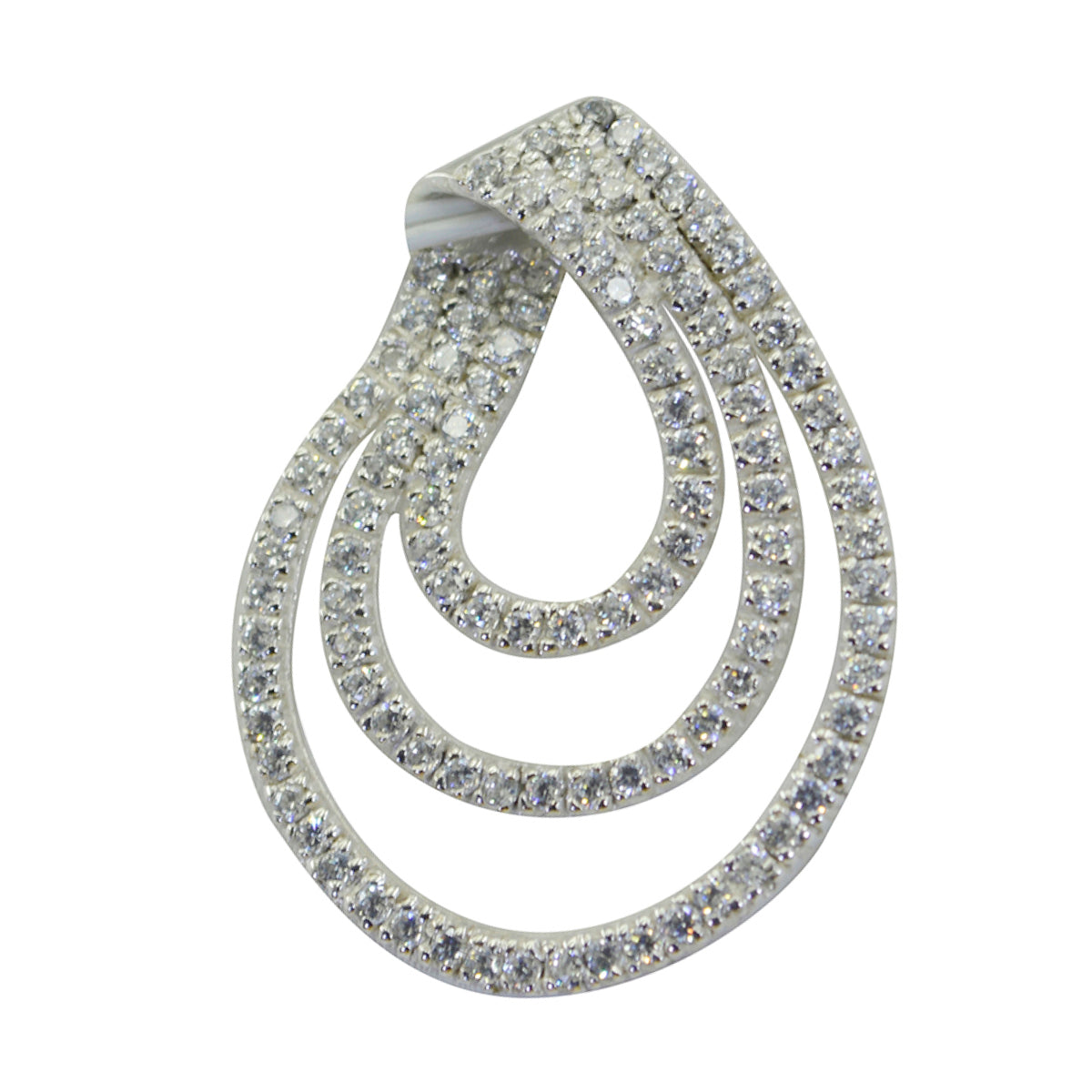 Riyo irrésistible pierre précieuse ronde à facettes blanc cz pendentif en argent sterling cadeau pour les femmes