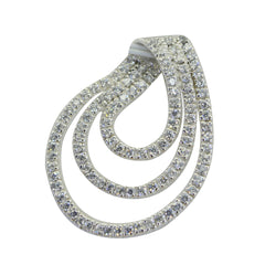 Riyo irrésistible pierre précieuse ronde à facettes blanc cz pendentif en argent sterling cadeau pour les femmes