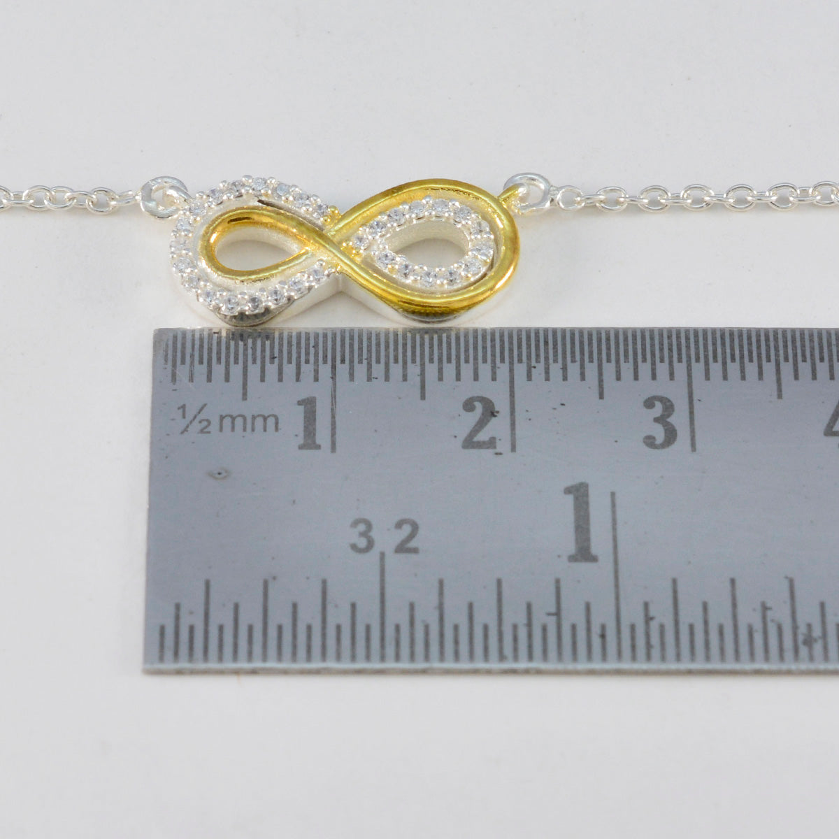 Riyo Prepossessing Gemstone Round Faceted White White Cz Sterling Silver Pendant Gift For Women