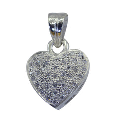 riyo эстетический драгоценный камень круглый граненый белый белый cz серебряный кулон подарок для ручной работы
