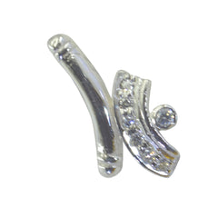 Riyo Pleasing Gems runder, facettierter, weißer, weißer CZ-Silberanhänger, Geschenk für Frau