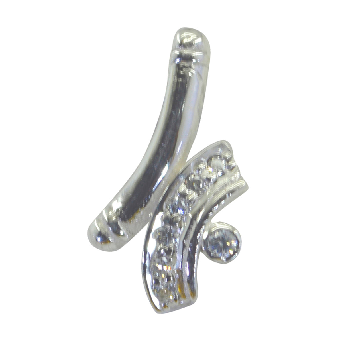 Riyo Pleasing Gems runder, facettierter, weißer, weißer CZ-Silberanhänger, Geschenk für Frau