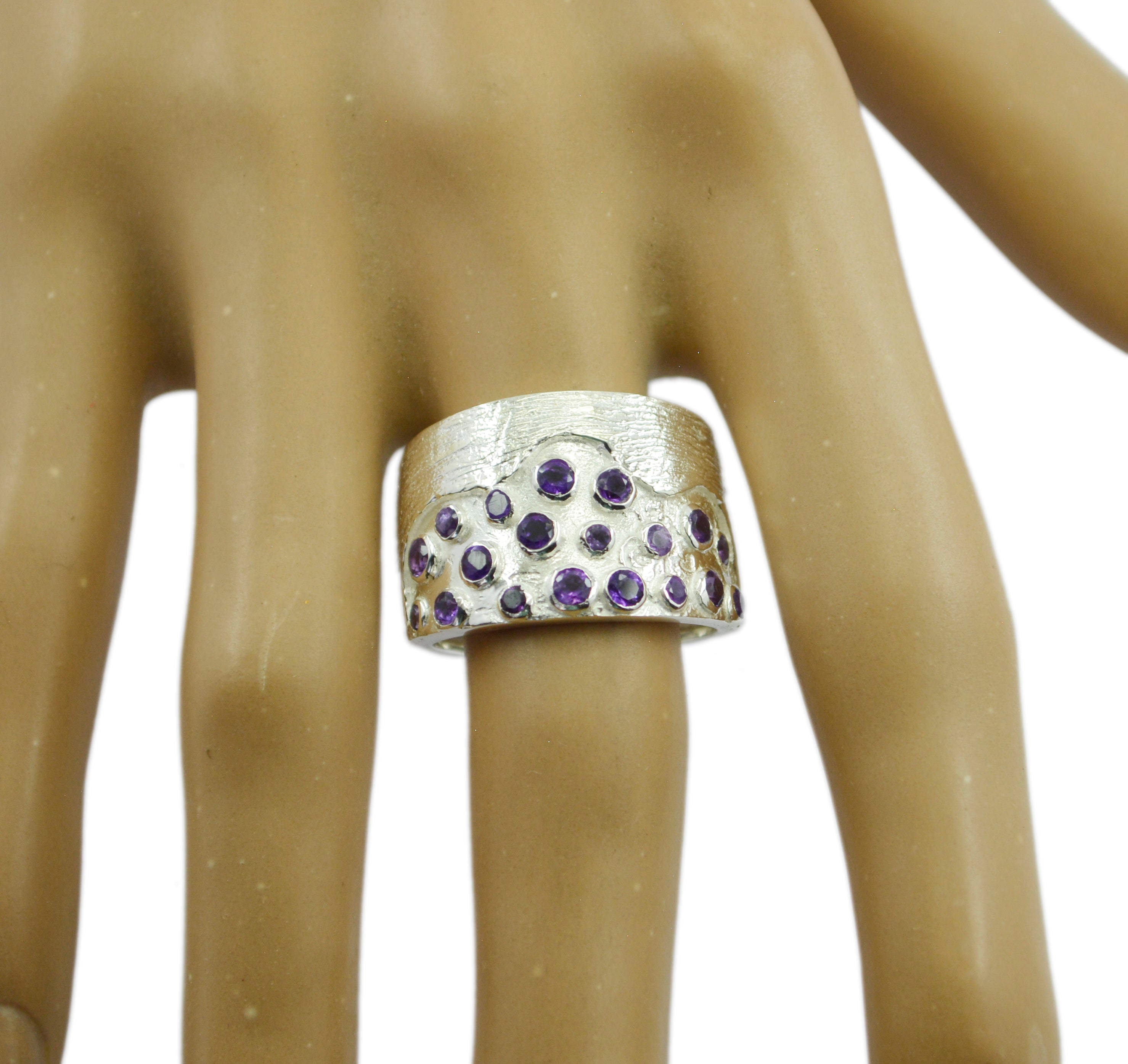Кольцо из стерлингового серебра с чудесным драгоценным камнем аметистом ближайший ювелирный магазин