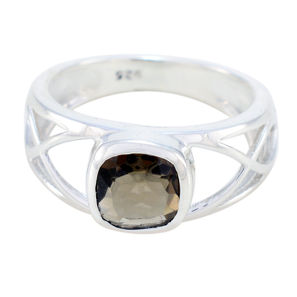 riyo grand драгоценный камень дымчатый кварц 925 серебряные кольца ювелирный магазин