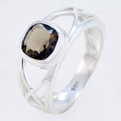 Riyo Grand Gemstone Smoky Quartz 925 Silver Rings Jewelry Store