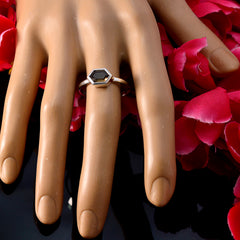 Herramientas de joyería de anillo de plata esterlina de cuarzo ahumado con piedras preciosas sublimes