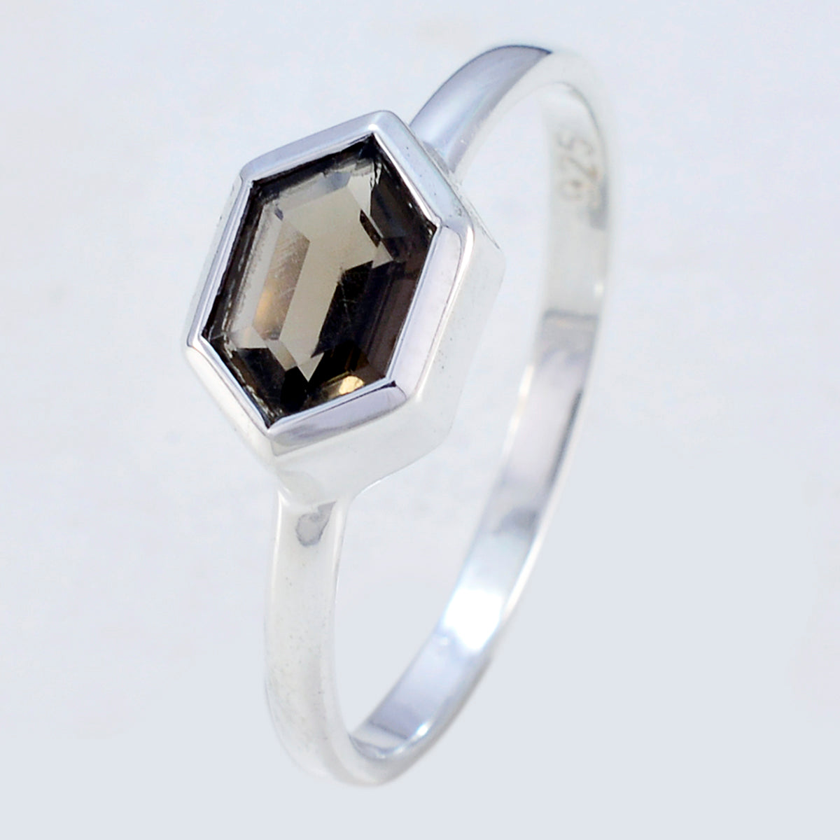 magnifik sten rökig kvarts solid silver ring smycken butiker online