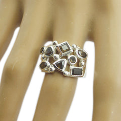 Riyo Seductive Gemstone Smoky Quartz 925 Silver Ring Keep Jewelry