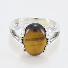 Стильное серебряное кольцо Riyo с драгоценным камнем «Тигровый глаз» на день рождения для мамы