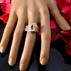 Lovesome edelsteen toermalijn 925 sterling zilveren ring rouw sieraden