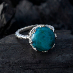 Riyo aangename edelsteen turquoise massief zilveren ring pinguïn sieraden