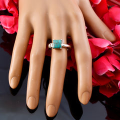 Riyo encantadora piedra preciosa turquesa anillo de plata 925 joyería popular