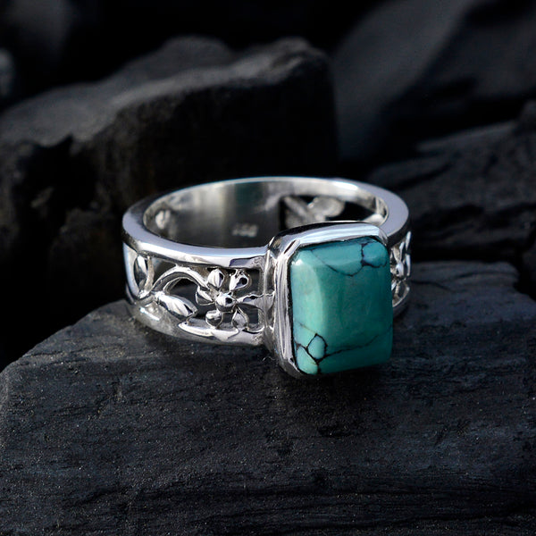 Riyo Charming Gemstone Turquoise 925 Silver Ring Popular Jewelry