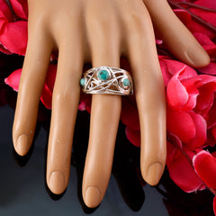 Симпатичное кольцо из стерлингового серебра 925 пробы с бирюзой и керамикой, шкатулка для драгоценностей в сарае