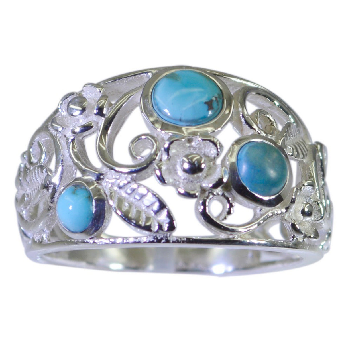 Fascinante anillo de plata con gema y turquesa Premier Jewelry Catálogo en línea