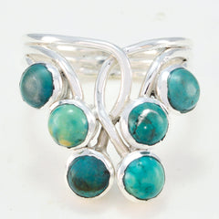 Riyo Fine Gems Turquoise 925 Sterling Silver Ring Princess Jewelry