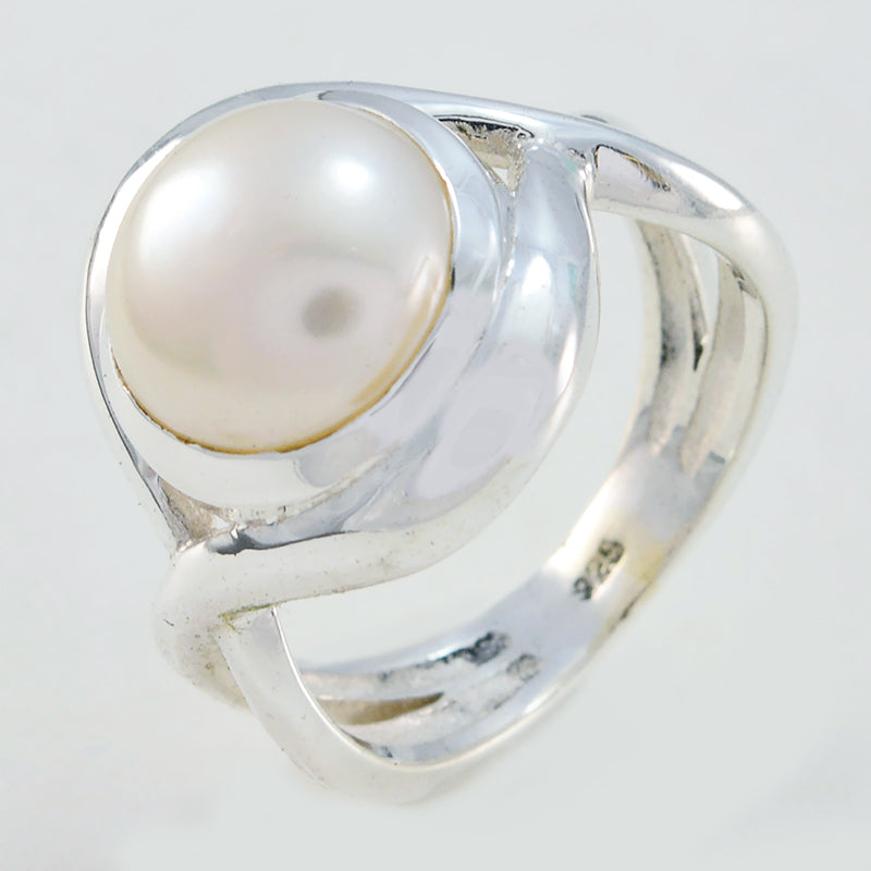 Riyo Prachtige edelstenen parel massief zilveren ring echte turquoise sieraden