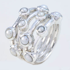 Seemly Gemstone Pearl 925 Sterling Silver Ring Religious Jewelry