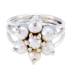 Riyo boeiende edelsteen parel sterling zilveren ring replica sieraden
