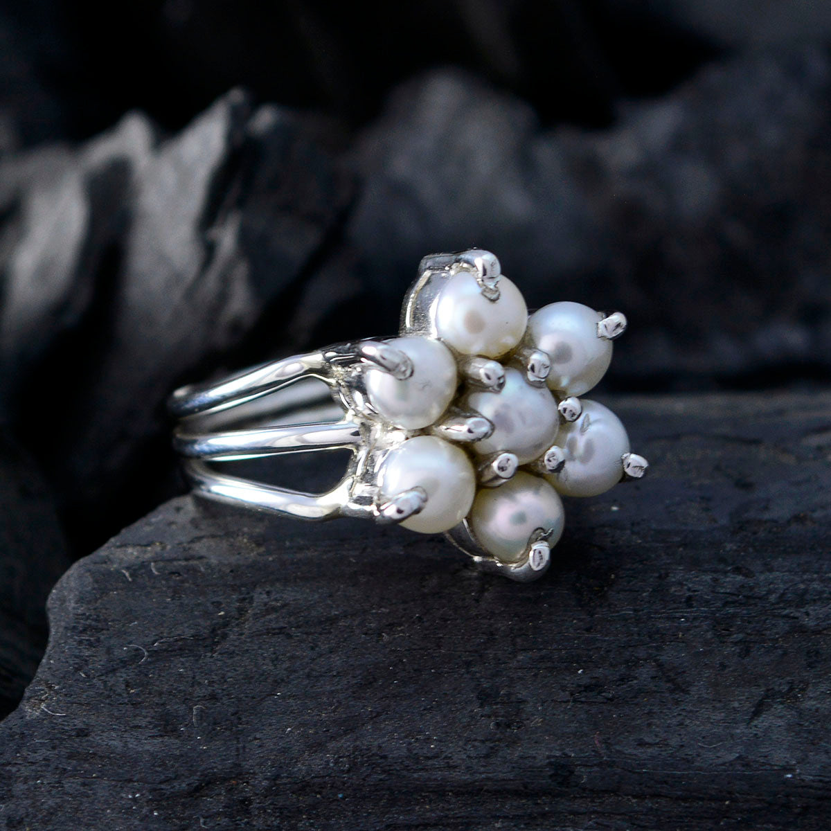 riyo, coinvolgenti gioielli replica con anello in argento sterling con perle e pietre preziose