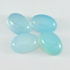Riyogems 1PC Aqua Chalcedony Cabochon 10x12 mm Oval Shape nice-looking Quality Loose Gems
