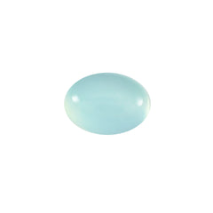 Riyogems 1 Stück Aqua-Chalcedon-Cabochon, 5 x 7 mm, ovale Form, wunderschöner Qualitäts-Edelstein