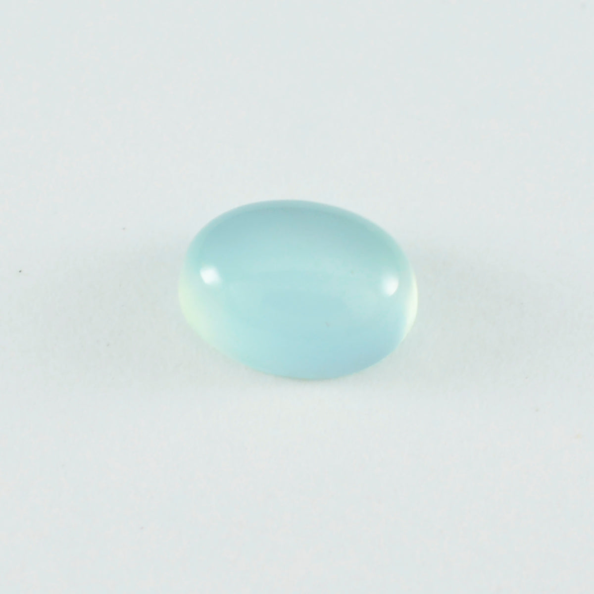 Riyogems 1 pieza cabujón de calcedonia aguamarina 6x8 mm forma ovalada gemas de calidad atractivas