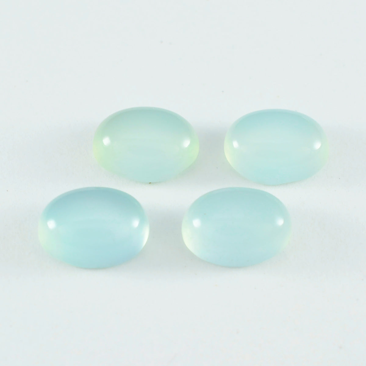 Riyogems 1pc aqua calcédoine cabochon 5x7 mm forme ovale belle qualité gemme