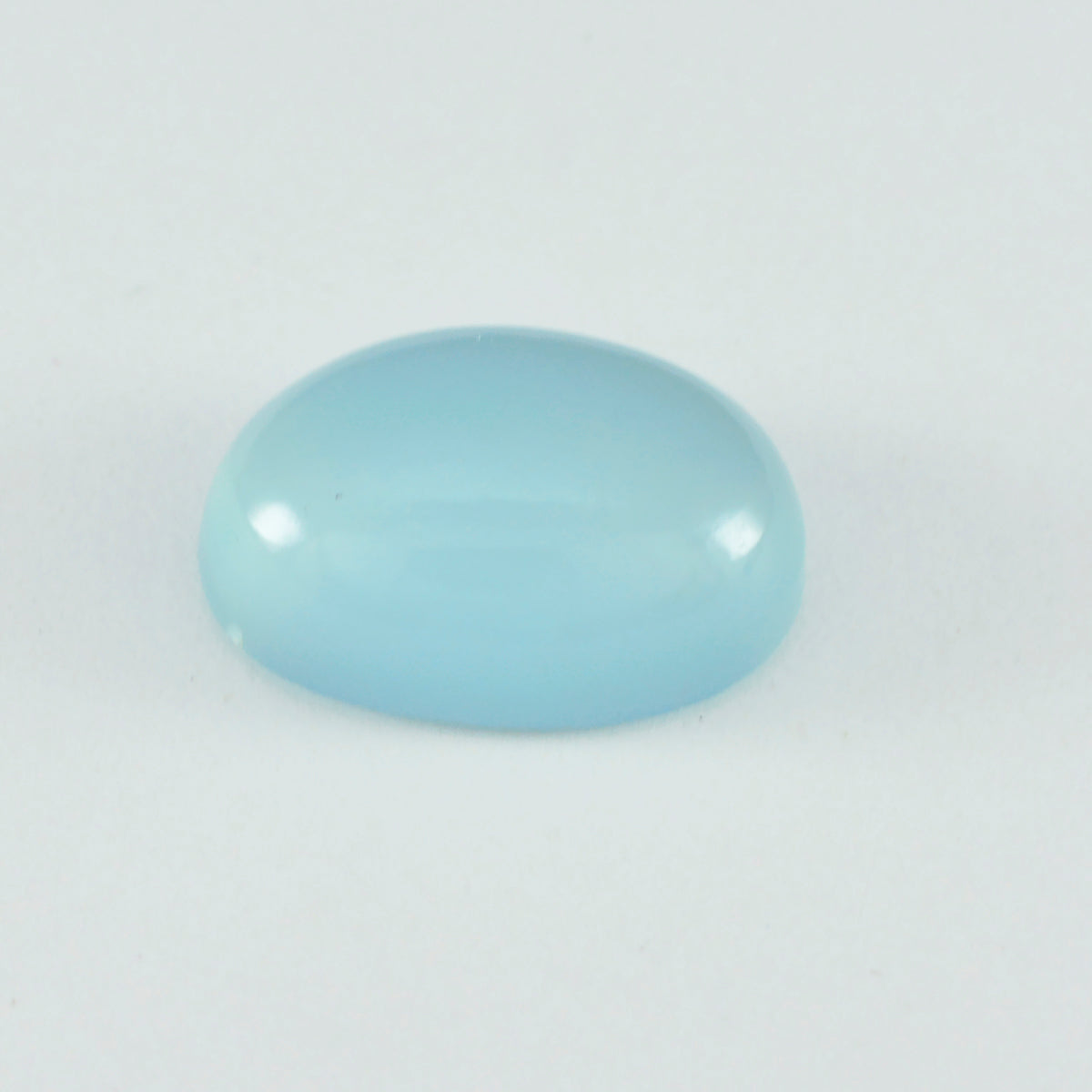 Riyogems 1 pc cabochon de calcédoine aqua 9x11 mm forme ovale belle qualité gemme en vrac