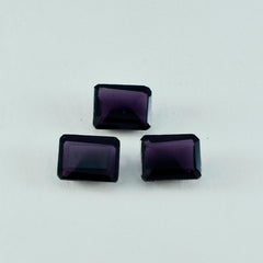 Riyogems 1PC Purple Amethyst CZ Faceted 10x14 mm Octagon Shape Good Quality Gemstone