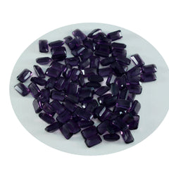 Riyogems 1 pièce améthyste violette cz à facettes 3x5mm forme octogonale jolie pierre précieuse en vrac de qualité