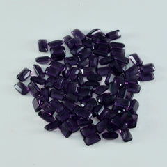 Riyogems 1 pièce améthyste violette cz à facettes 3x5mm forme octogonale jolie pierre précieuse en vrac de qualité