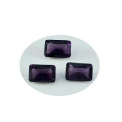 Riyogems 1PC Purple Amethyst CZ Faceted 7x9 mm Octagon Shape A+ Quality Gem