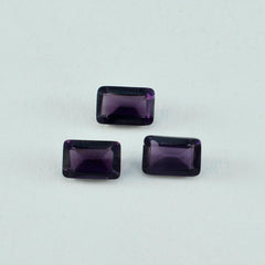 Riyogems 1PC Purple Amethyst CZ Faceted 7x9 mm Octagon Shape A+ Quality Gem