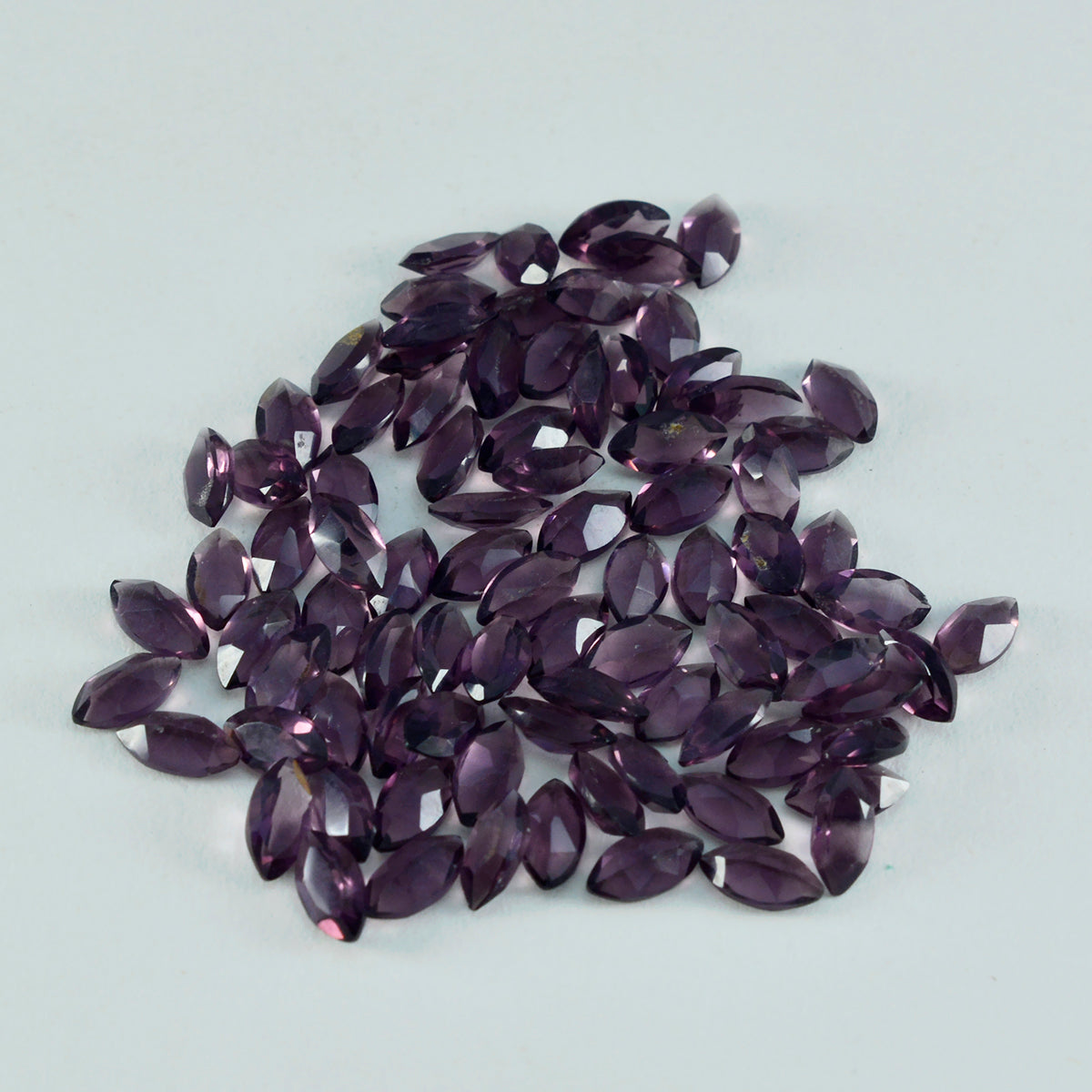 Riyogems 1PC Purple Amethyst CZ Faceted 2x4 mm Marquise Shape beautiful Quality Loose Gems