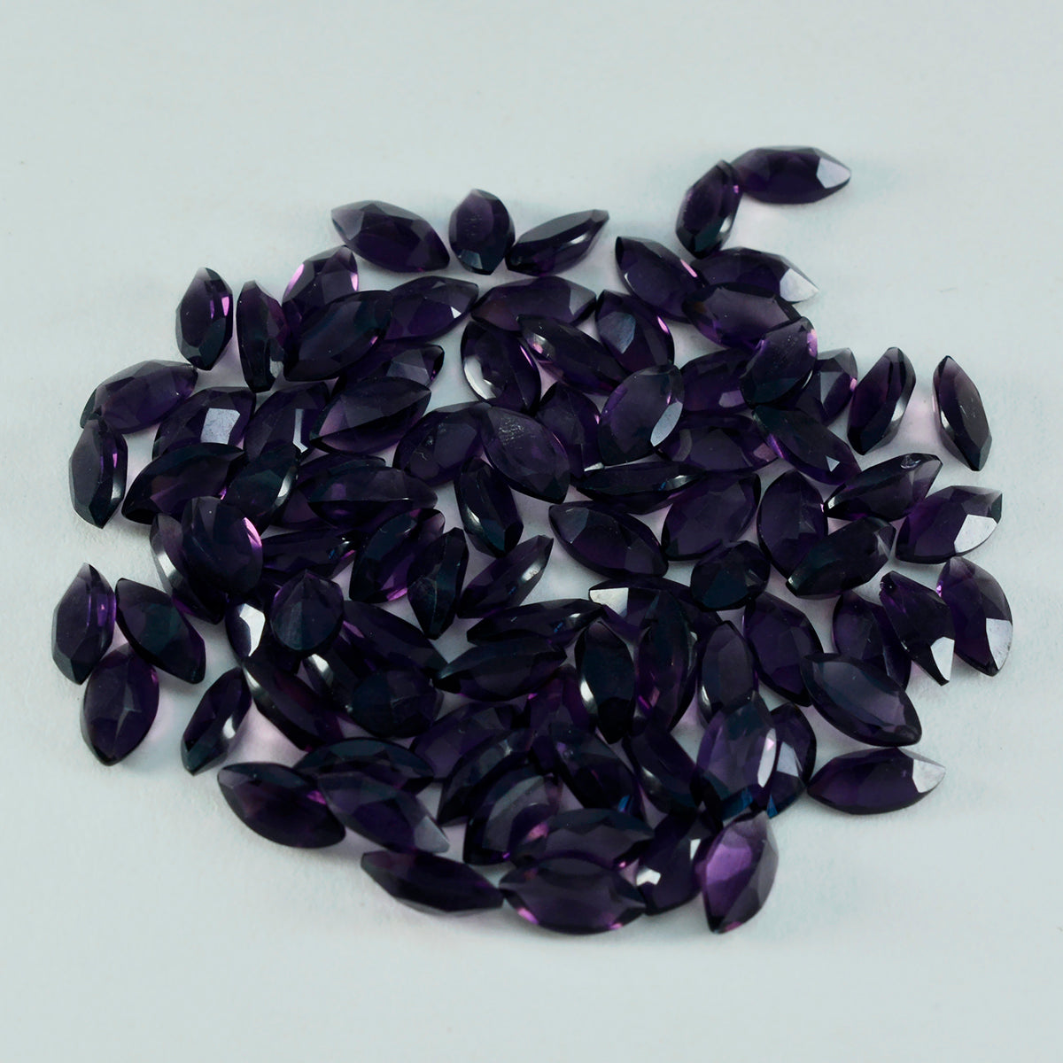 riyogems 1 шт. фиолетовый аметист cz граненый 4x8 мм форма маркизы довольно качественный свободный драгоценный камень