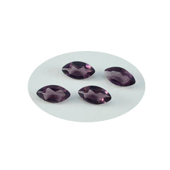 Riyogems 1 Stück lila Amethyst CZ facettiert 6 x 12 mm Marquise-Form, gut aussehende Qualitäts-Edelsteine