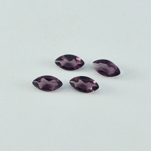 Riyogems 1PC Purple Amethyst CZ Faceted 6x12 mm Marquise Shape good-looking Quality Gems
