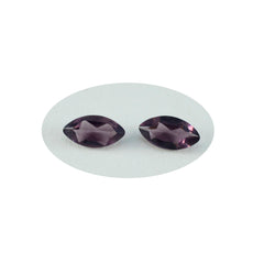Riyogems 1 pieza de amatista púrpura CZ facetada 8x16 mm forma marquesa piedra preciosa de excelente calidad