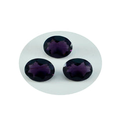 Riyogems 1PC Purple Amethyst CZ Faceted 10x14 mm Oval Shape awesome Quality Loose Stone