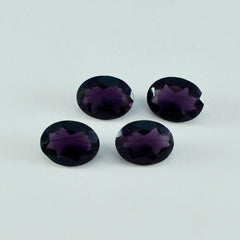 riyogems 1 шт. фиолетовый аметист cz граненый 12x16 мм овальная форма красивый качественный свободный драгоценный камень