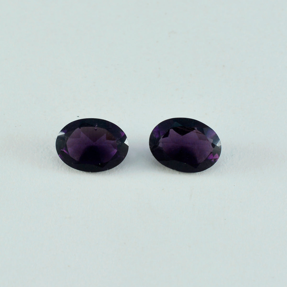 Riyogems, 1 pieza, amatista púrpura CZ facetada, 10x12mm, forma ovalada, gemas sueltas de excelente calidad