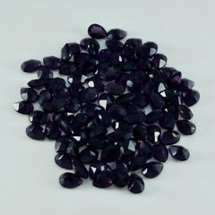 Riyogems 1PC Purple Amethyst CZ Faceted 5x7 mm Pear Shape A Quality Stone