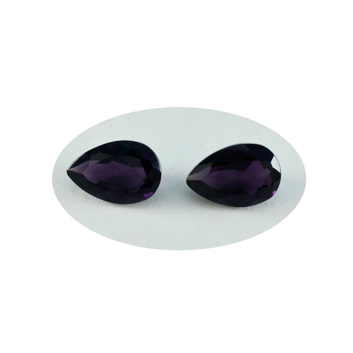 Riyogems 1PC Purple Amethyst CZ Faceted 6x9 mm Pear Shape AA Quality Gemstone