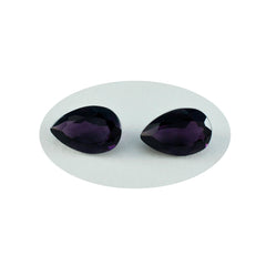 Riyogems 1 pieza de amatista púrpura CZ facetada 7x10 mm forma de pera calidad AAA gema suelta