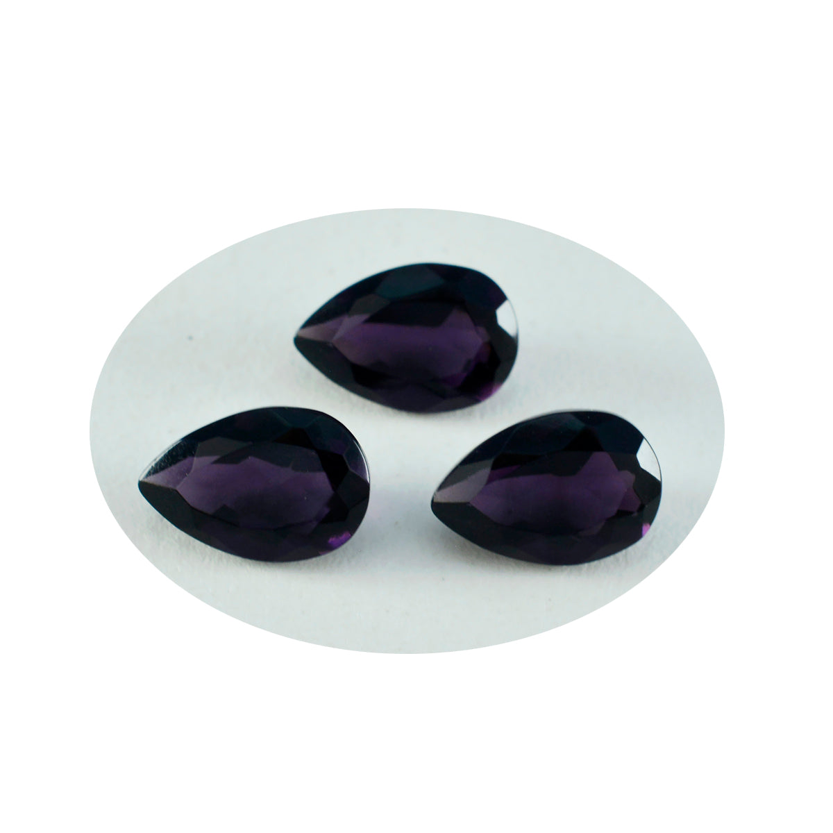 Riyogems 1 pièce améthyste violette cz à facettes 7x10mm en forme de poire qualité aaa gemme en vrac