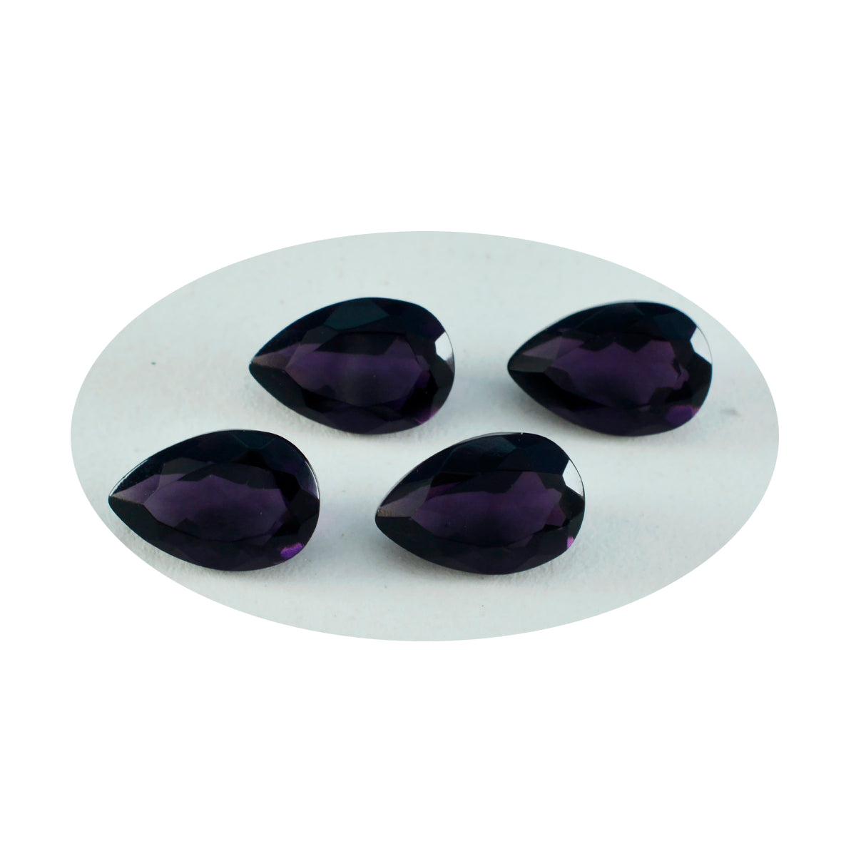 Riyogems 1 pieza de amatista púrpura CZ facetada 10x14 mm forma de pera A+1 piedra suelta de calidad