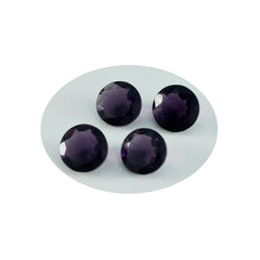 riyogems 1pc purple amethyst cz faceted 14x14 mm round shape handsome quality loose gem